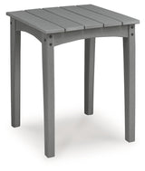 Cove Beach Gray Outdoor End Table side view