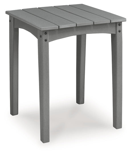 Cove Beach Gray Outdoor End Table side view