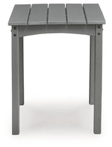 Cove Beach Gray Outdoor End Table head-on view
