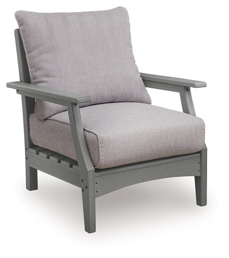 Rear angle of Cove Beach lounge chair with cushion