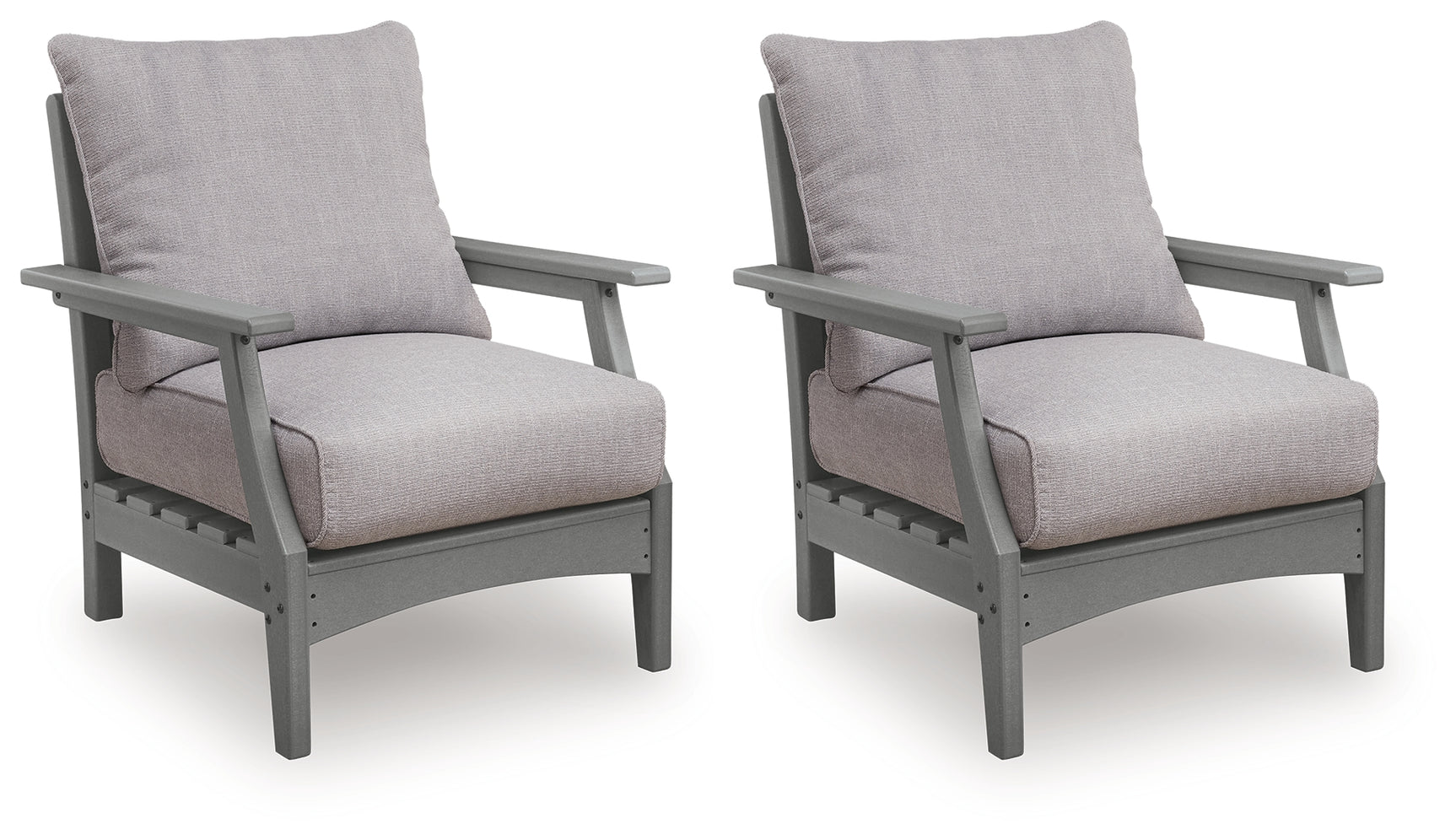 Cove Beach outdoor lounge chair side view showing gray finish