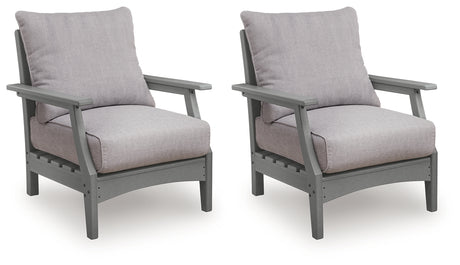 Cove Beach outdoor lounge chair side view showing gray finish