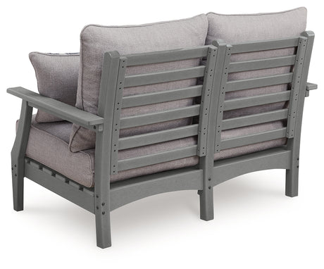 Cove gray outdoor sofa back view