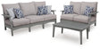 Cove gray outdoor loveseat front view