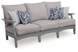 Cove Gray Beach Outdoor Sofa and Loveseat