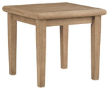 Gerianne Grayish Brown Outdoor End Table side view