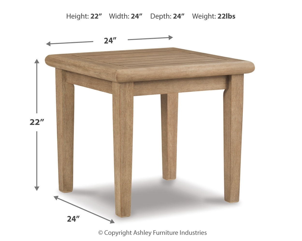 Clare Beige end table detail