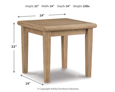 Clare Beige end table detail