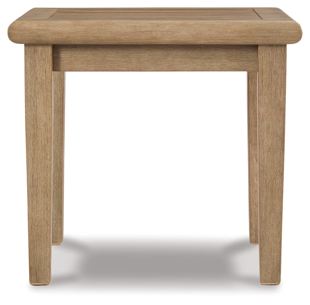 Gerianne grayish brown outdoor coffee table set with 2 end tables