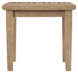 Gerianne Grayish Brown Outdoor End Table open shelf detail