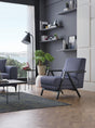 Pavia Navy Blue Armchair facing front