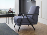 Back view of Pavia Navy Blue Armchair