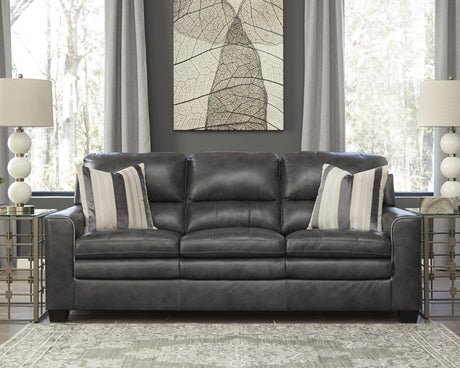 Side angle of South 8x10 blue and beige medallion rug