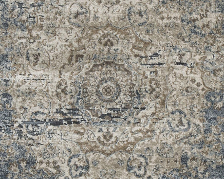 Fabric swatch of South Blue Beige rug material