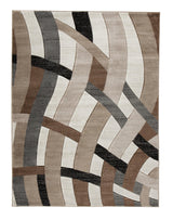 Ashley Signature Design Jacinth Multi 5' x 6'7" geometric area rug, side angle