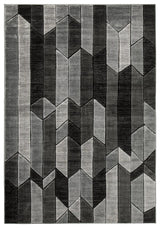 Close-up detail of Chayse rug's geometric pattern