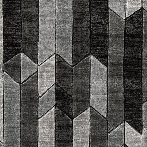 Color swatch showing black and gray tones of Chayse rug