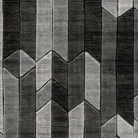 Color swatch showing black and gray tones of Chayse rug