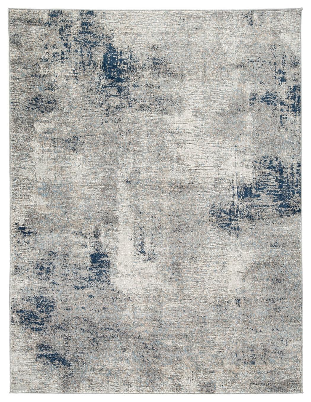 Close-up of Wrenstow rug's multi-tone geometric design