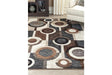 Guintte Multi 5'x6'7" Rug front view with geometric pattern