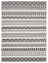 Karalee Ivory and Brown 8 x 10 Rug, angled side view