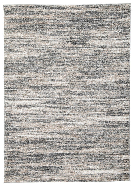 Close-up of Gizela rug's striped pattern and pile