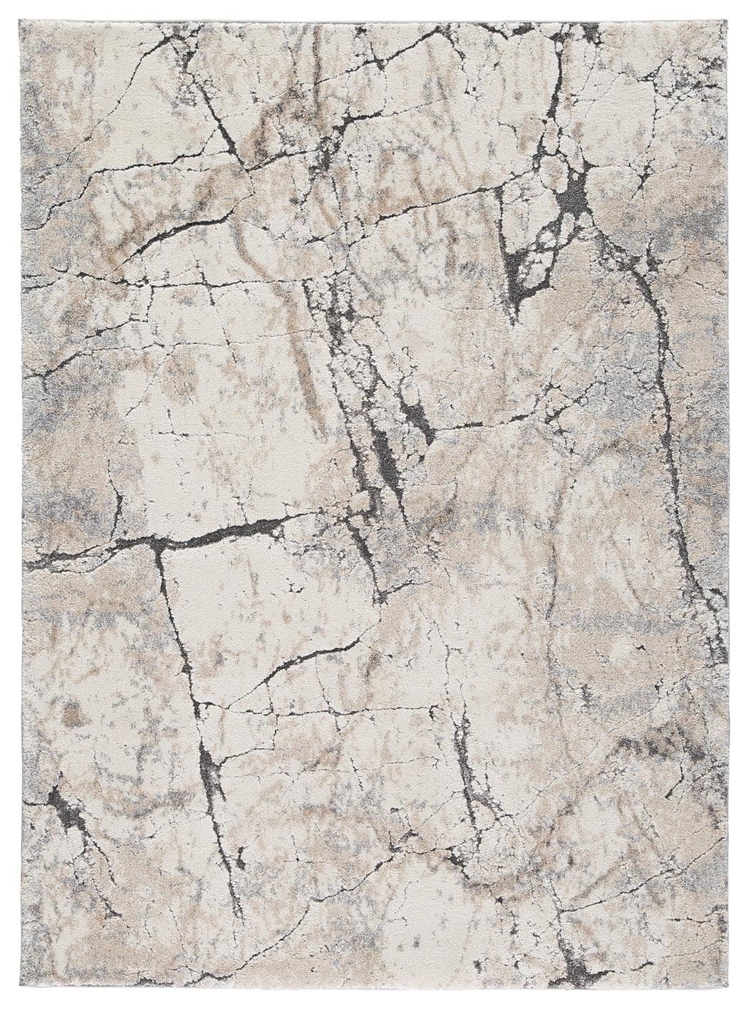 Wyscott multi-color 7'10" x 10'3" large area rug folded detail