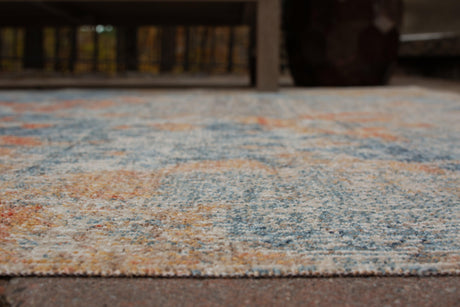 Detail of Wraylen rug fabric and colors