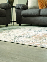 Detail of the soft faux fur surface of the Redlings Multi 5' x 7' Rug