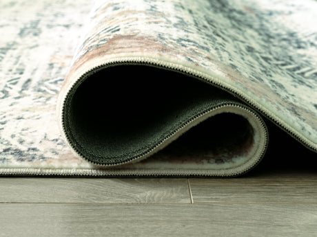 Rolled view of Redlings Multi 7'5" x 9'6" rug