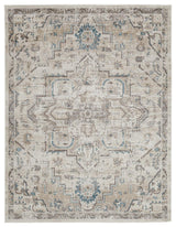 Barkham Multi rug close-up detail of medallion design and texture