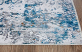 Garyard Multi 5x7 rug rolled detail displaying backing texture