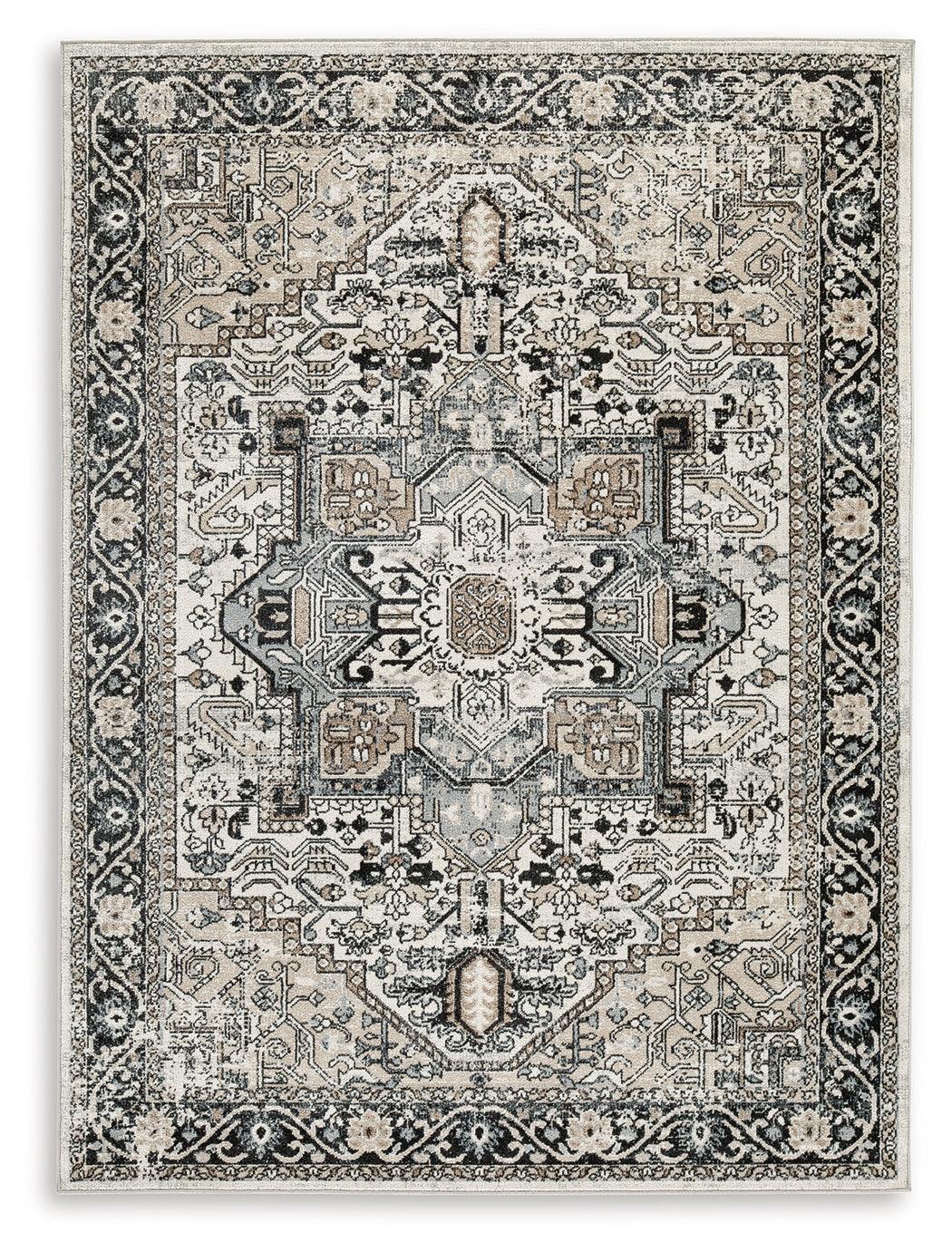 Close-up of Gregmoore Multi rug pattern and texture