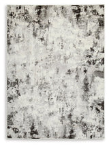 Greyland Multi 5' x 7' rug detailed texture and color close-up