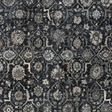 Hilcott color swatch of blue cream brown rug