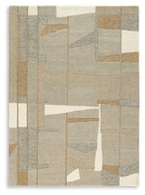 Abbotton rug corner detail showing texture and colors