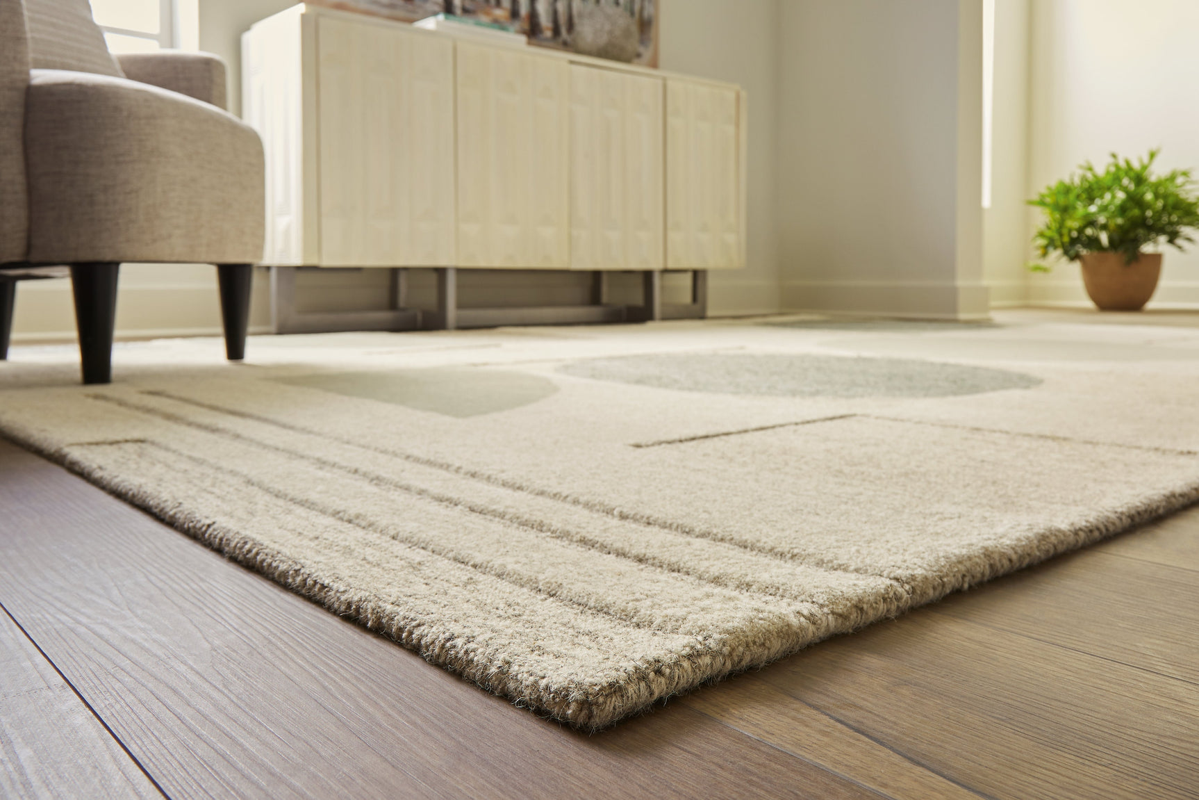 Dallane rug textured fabric detail
