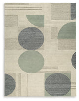 Close-up of Dallane rug hand-tufted wool pile detail