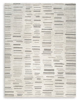 Close-up of Leesdale rug high-low striped texture and colors