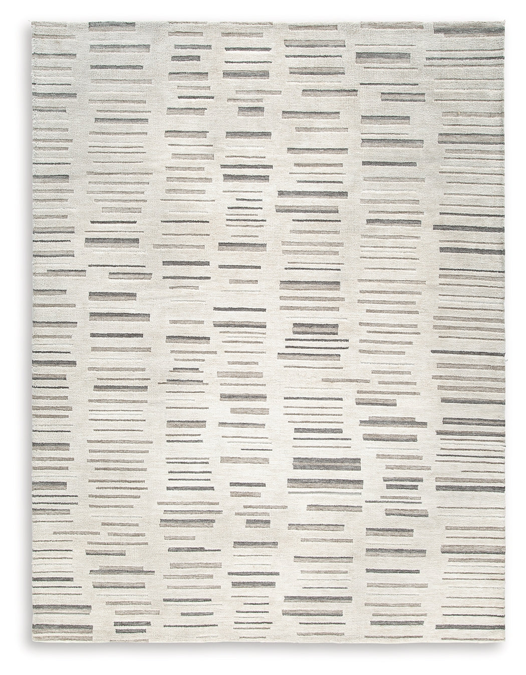 Close-up of Leesdale rug high-low striped texture and colors