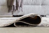 Langwell rug showing jute backing and edge detail