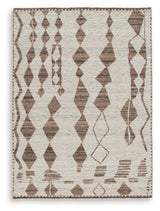 Detailed close-up of Brettler medium rug pattern