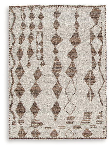 Detailed close-up of Brettler medium rug pattern
