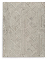Jadott Beige Brown Rug corner closeup showing texture