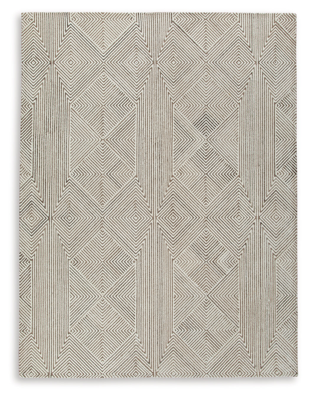 Jadott Beige Brown Rug corner closeup showing texture