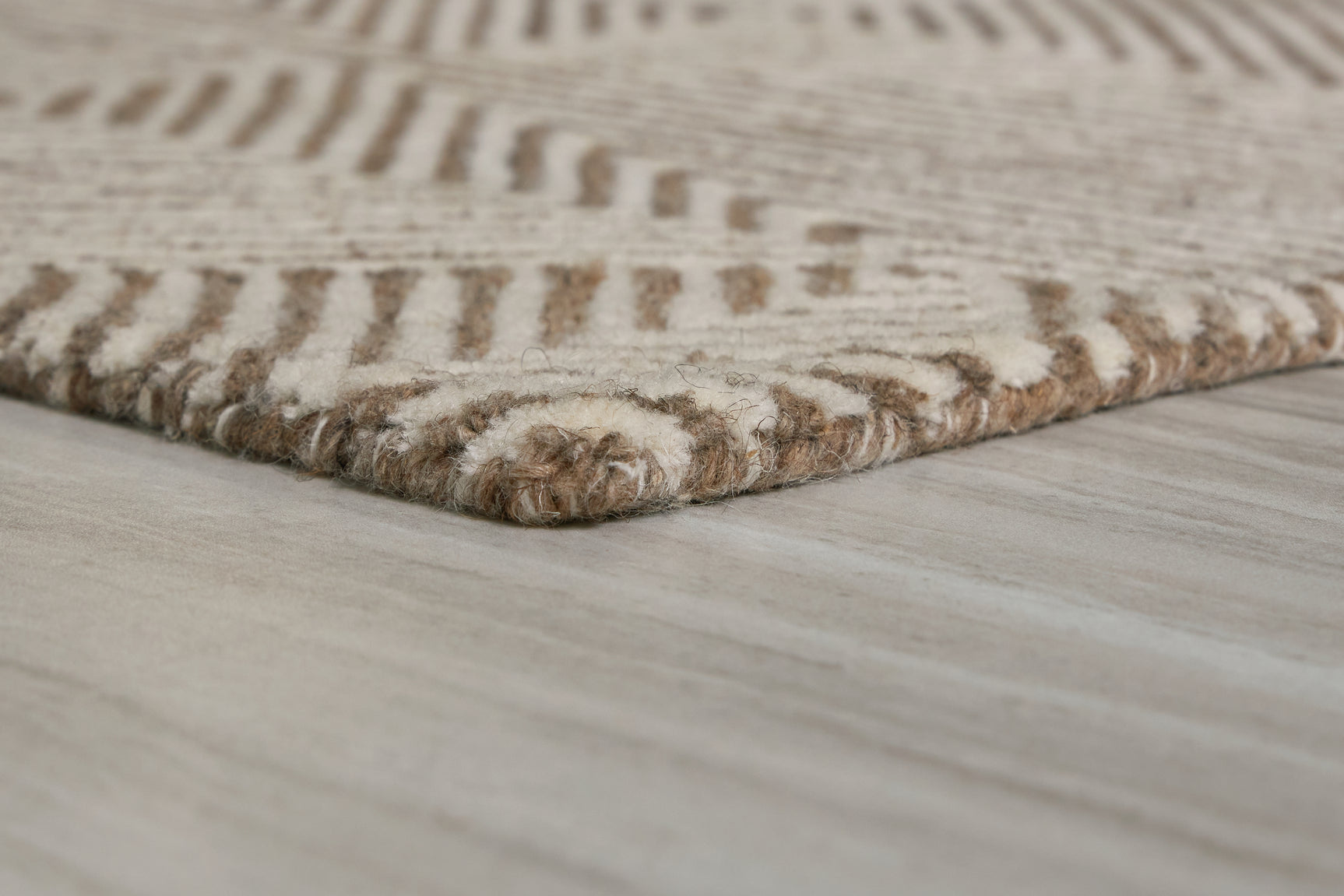 Close-up of Jadott rug geometric pattern