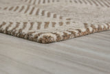 Detailed closeup of Jadott hand-tufted wool and polyester blend rug