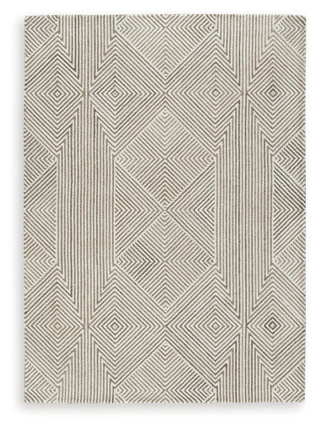 Jadott Medium Rug corner detail showing tufting