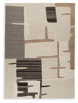 Kencher Rug folded corner showing texture and colors