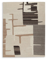 Kencher Rug detail view of hand-tufted pile